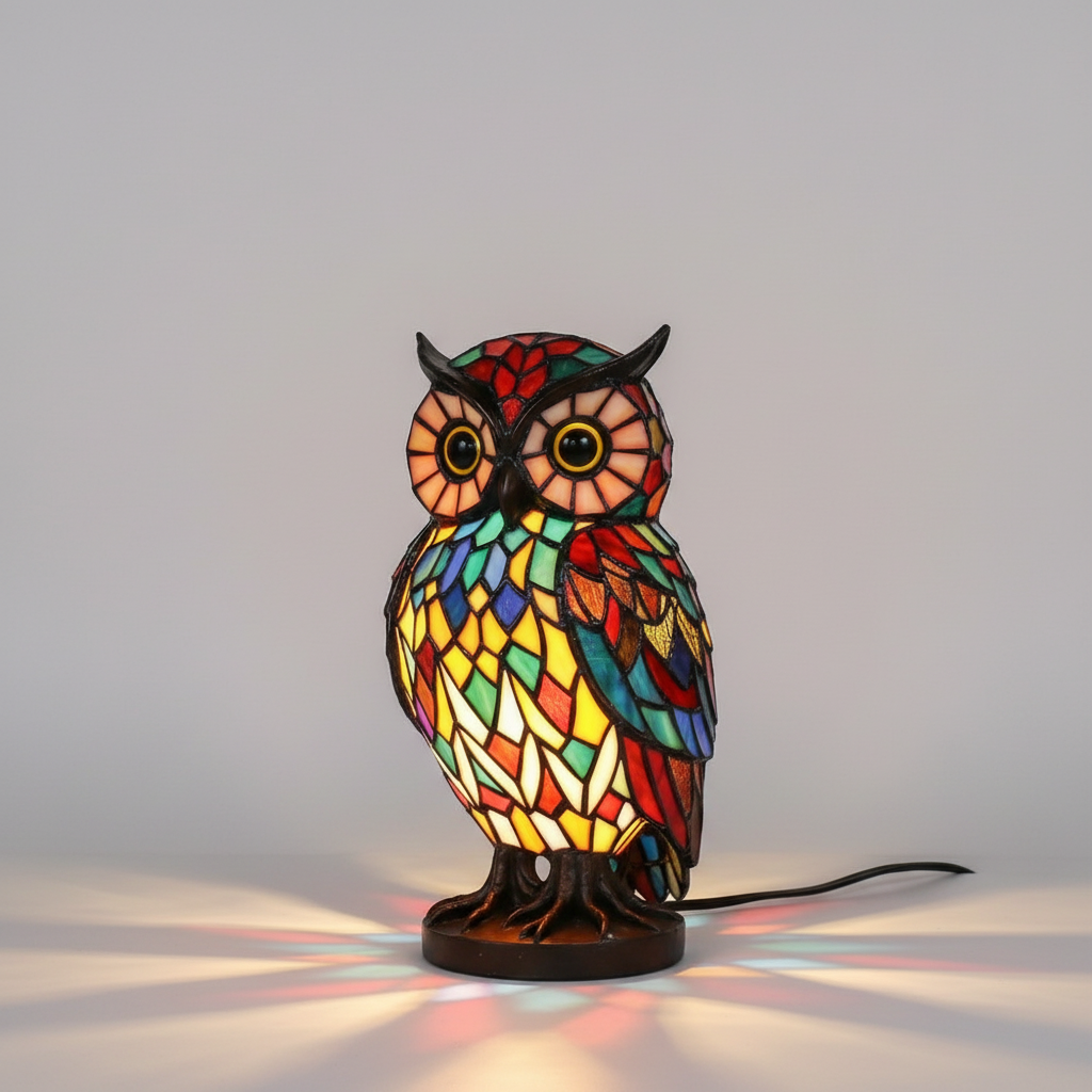AnimalGlow Table Lamp | Stained-Glass Style Animal Design