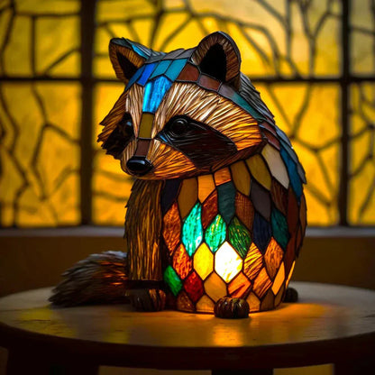 AnimalGlow Table Lamp | Stained-Glass Style Animal Design