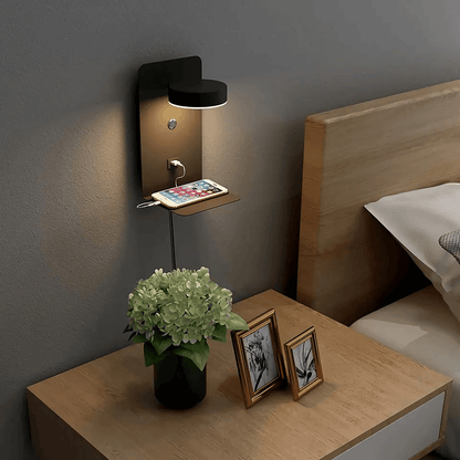 Wall Lamp | Adjustable LED Shelf Light with USB Charging
