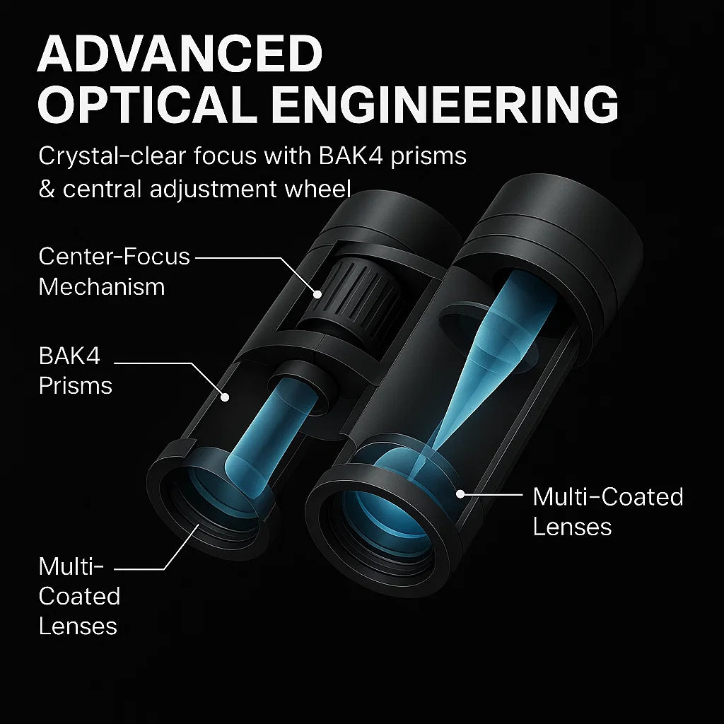Binoculars High Power Compact Travel Hunting Outdoor HD Zoom Binoculars