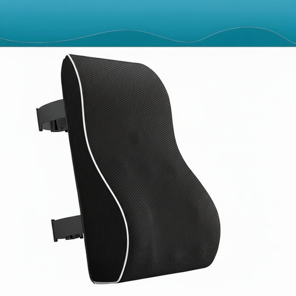 Lumbar Support Pillow Office Chair Back Cushion Mesh Cover