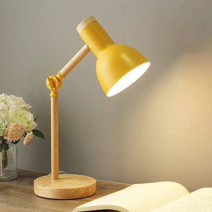 Wooden Adjustable Desk Lamp | Scandinavian-Inspired Table Light