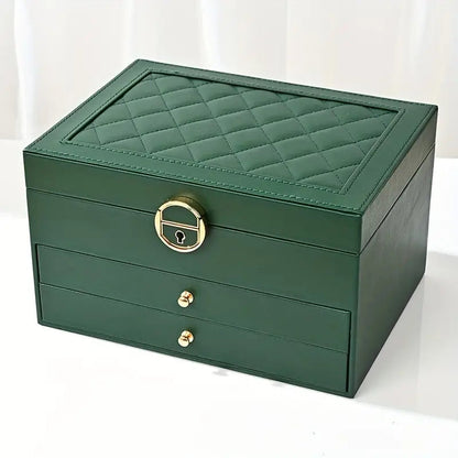 Multi-Layer Leather Jewelry Box | Rings, Necklaces & Bracelets | Organized Storage