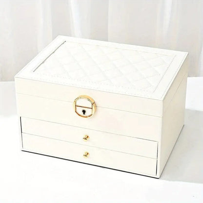 Multi-Layer Leather Jewelry Box | Rings, Necklaces & Bracelets | Organized Storage
