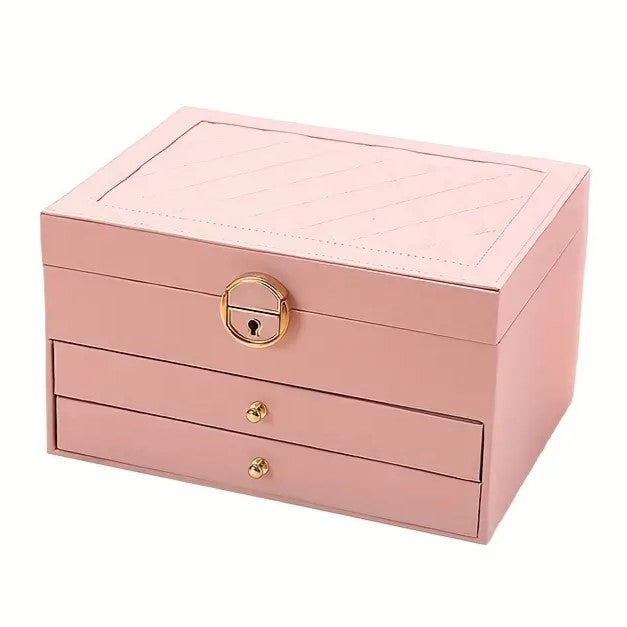 Multi-Layer Leather Jewelry Box | Rings, Necklaces & Bracelets | Organized Storage