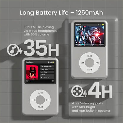 MP3 Player Portable Digital Audio Player Touch Screen Music Device