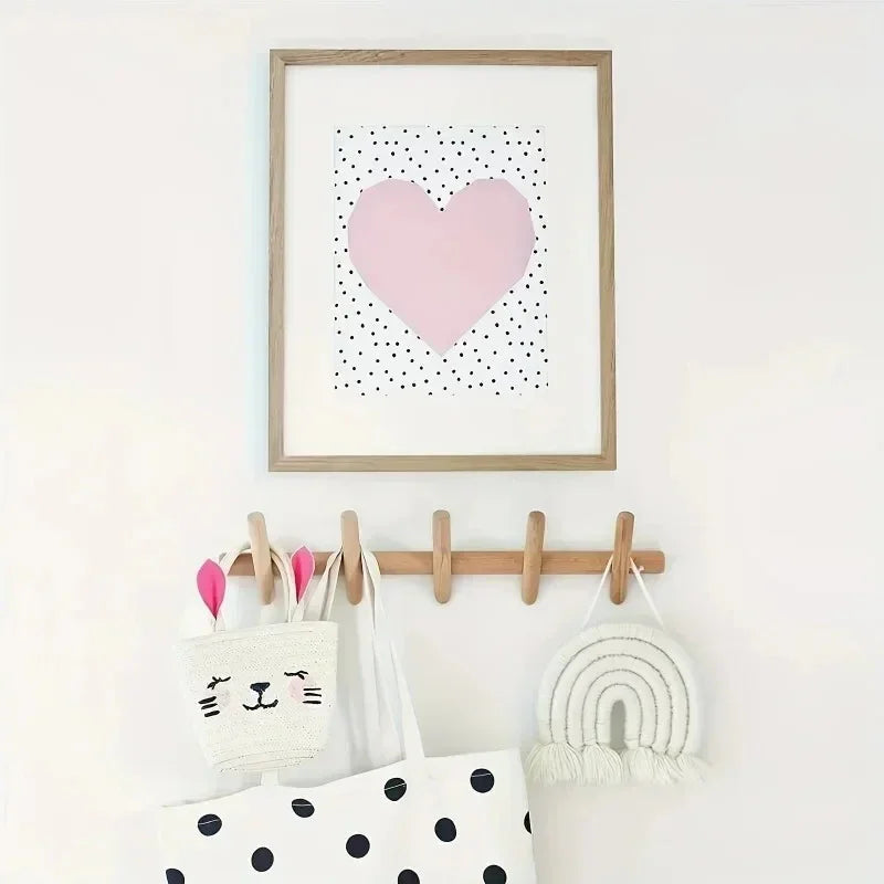 Maeve | Wall-Mounted Oak Coat & Hat Rack (5 Hooks)