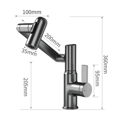 360° Swivel Kitchen Tap | LED Temperature Display Spout