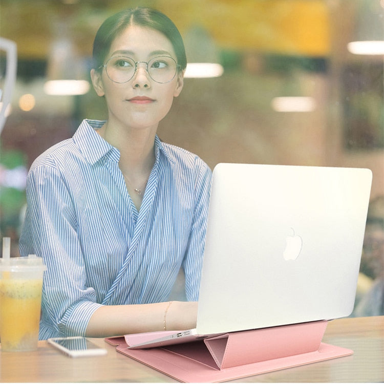 Laptop Sleeve | Foldable Stand Case with PU Exterior