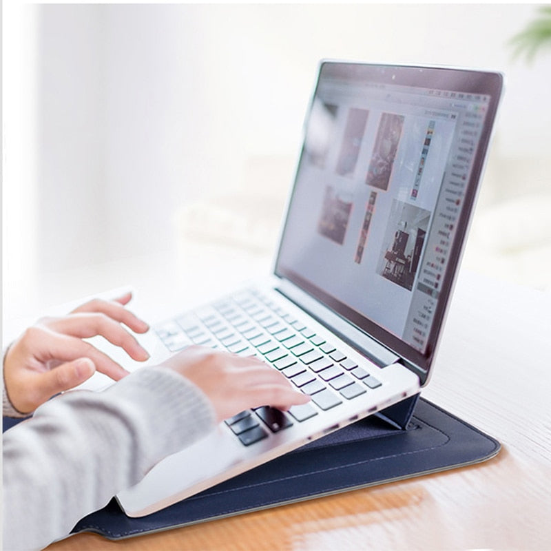 Laptop Sleeve | Foldable Stand Case with PU Exterior