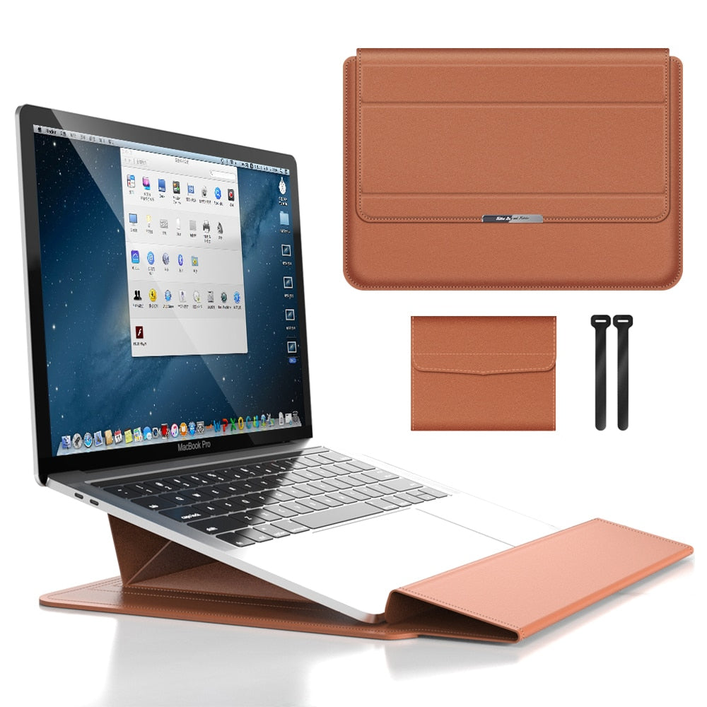 Laptop Sleeve | Foldable Stand Case with PU Exterior