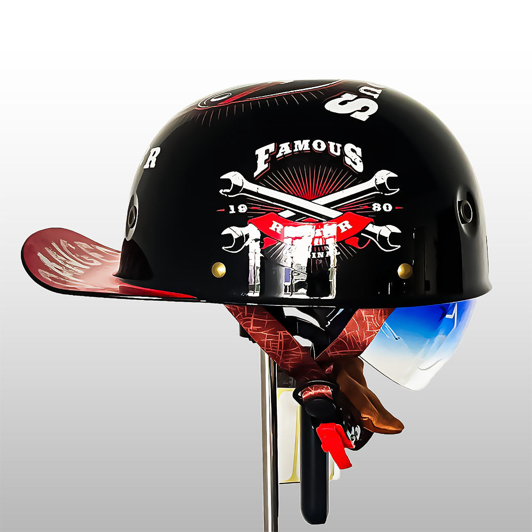 Motorcycle Helmet Half Face Safety DOT Approved Lightweight Riding Helmet