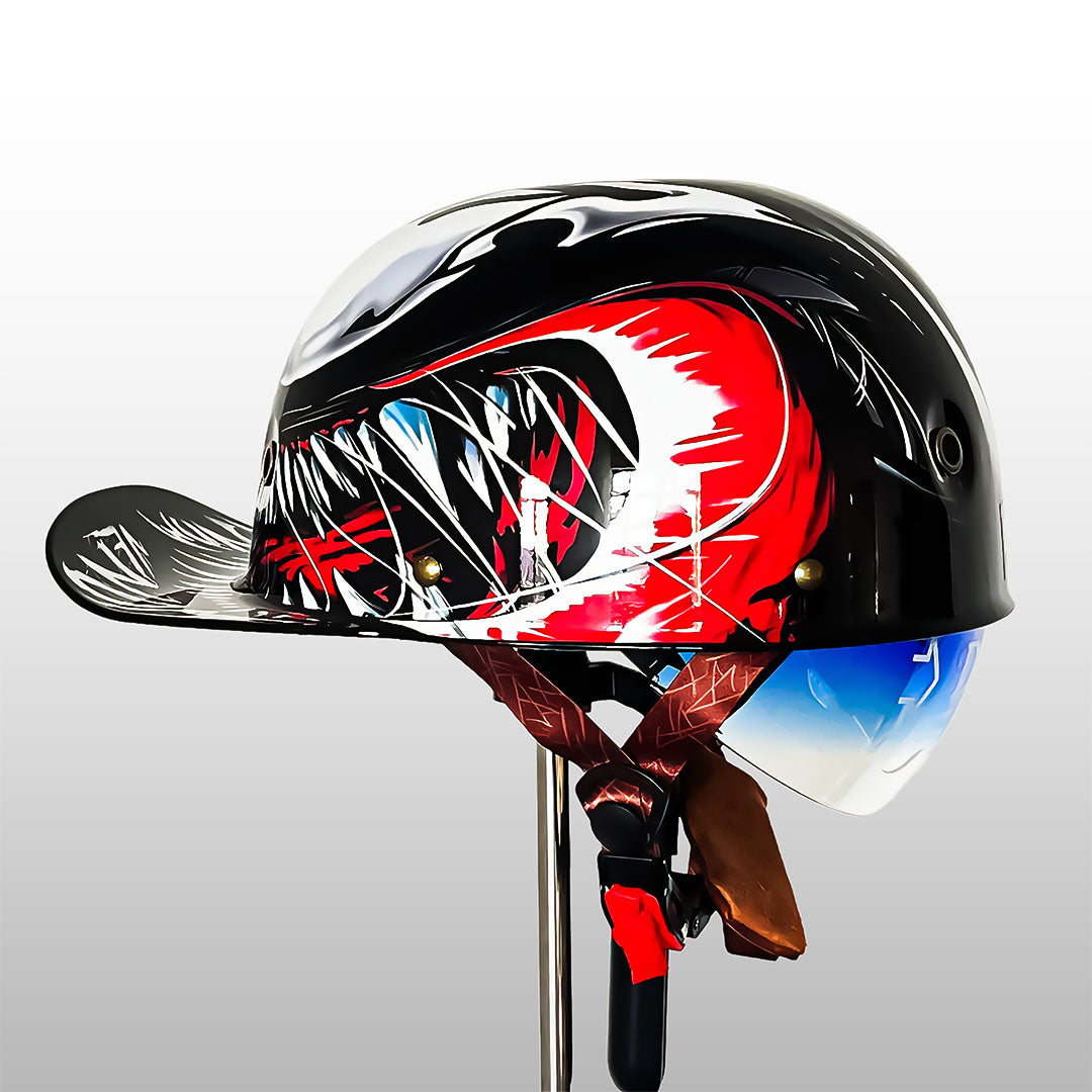 Motorcycle Helmet Half Face Safety DOT Approved Lightweight Riding Helmet