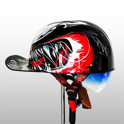 Motorcycle Helmet Half Face Safety DOT Approved Lightweight Riding Helmet