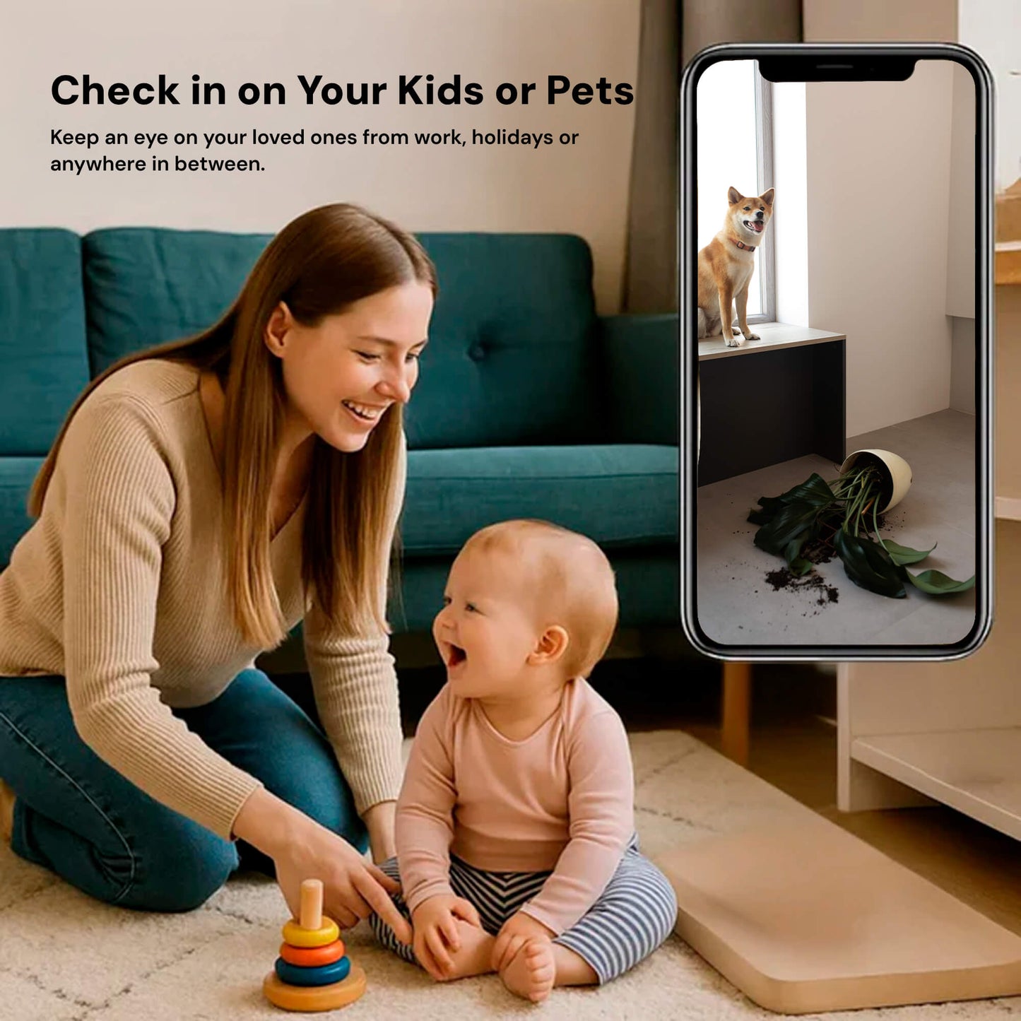 NexaGuard Smart Mini WiFi Camera | 1080P HD | 140° Wide Angle | Night Vision | Motion Alerts