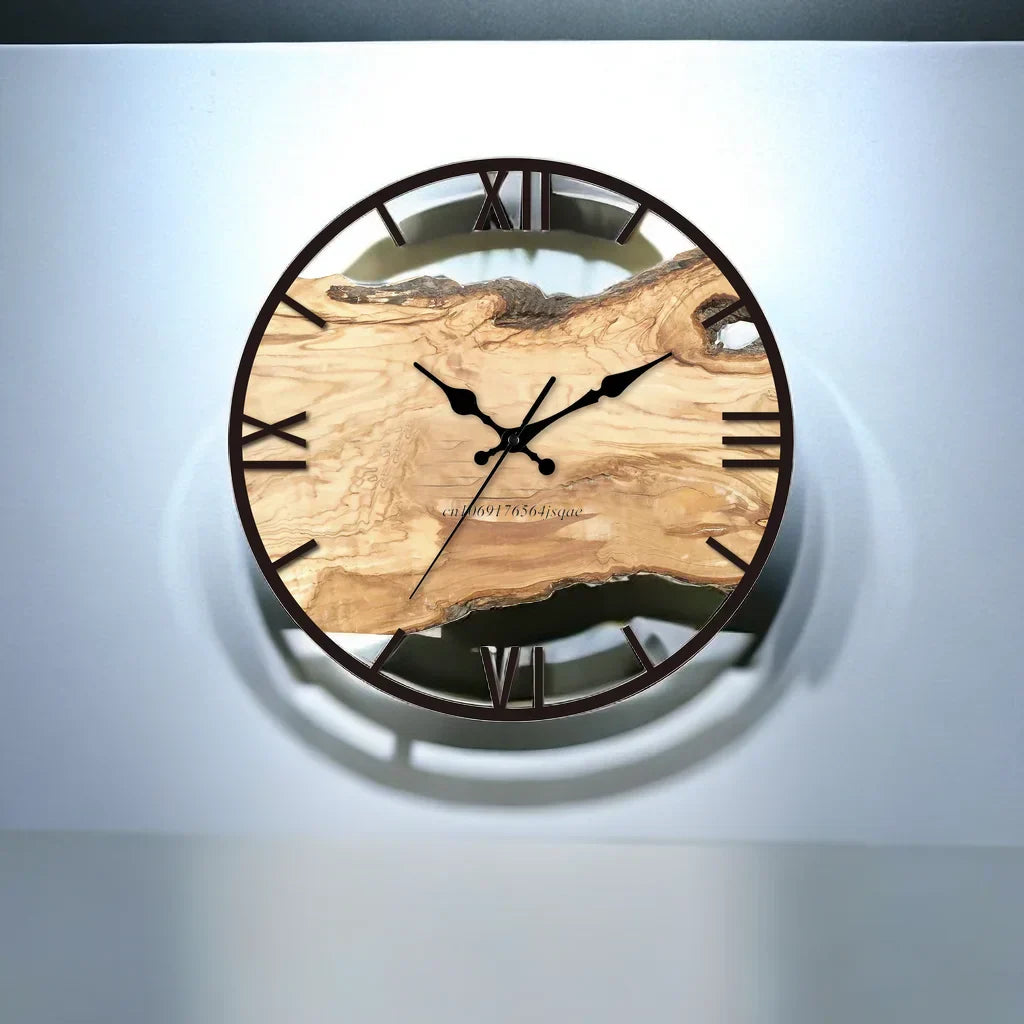 Wood-Effect Wall Clock | Quiet modern centrepiece