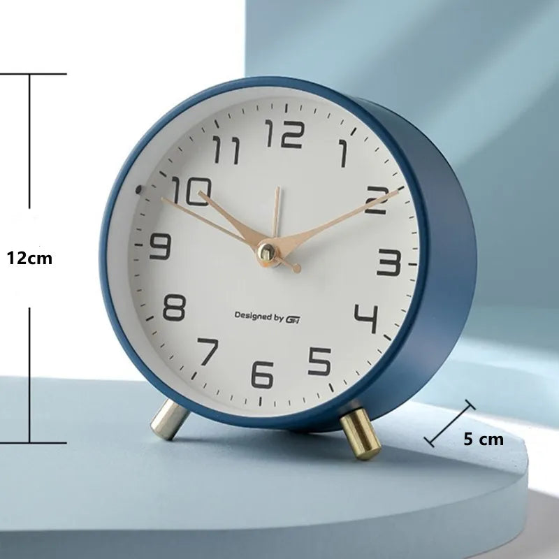 Table Clock Modern Scandinavian Silent Analog Desk Clock Minimalist