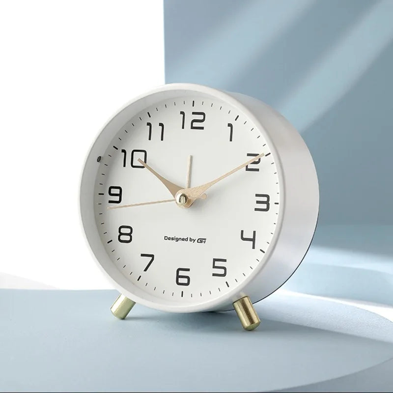 Table Clock Modern Scandinavian Silent Analog Desk Clock Minimalist