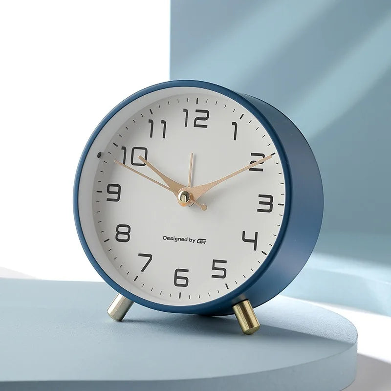 Table Clock Modern Scandinavian Silent Analog Desk Clock Minimalist