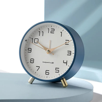 Table Clock Modern Scandinavian Silent Analog Desk Clock Minimalist