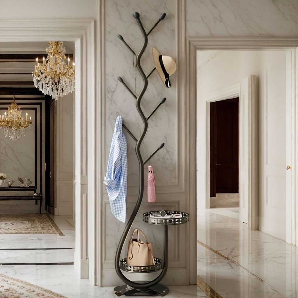 Tree Coat Rack Stand | Black Iron Branch Design