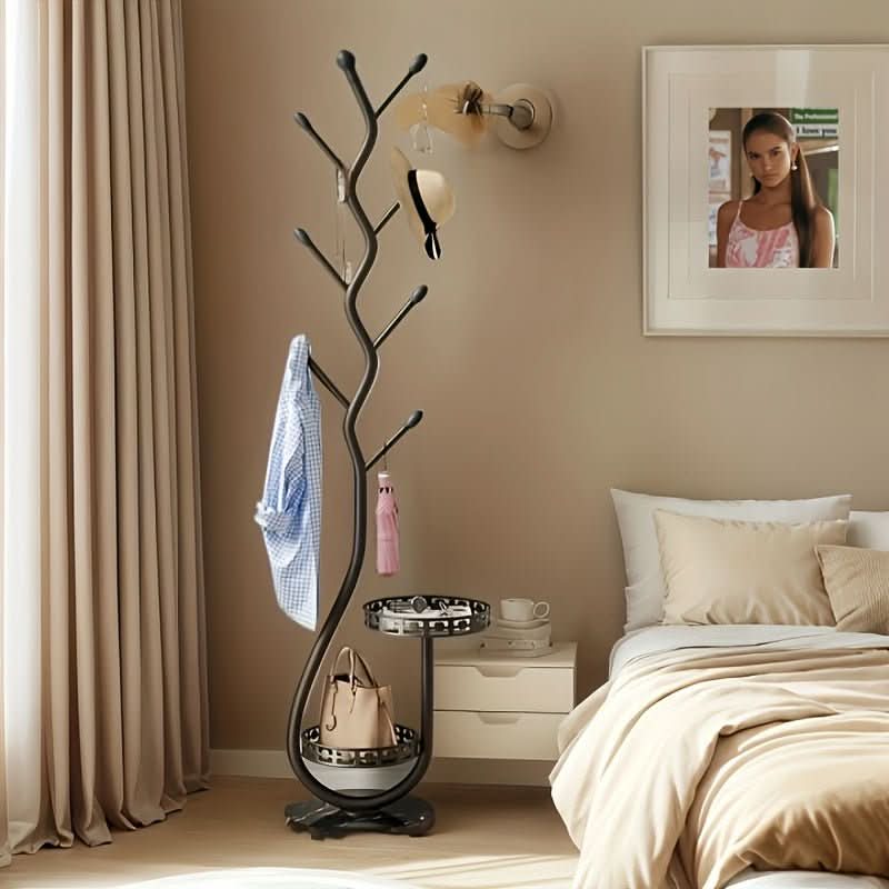 Tree Coat Rack Stand | Black Iron Branch Design