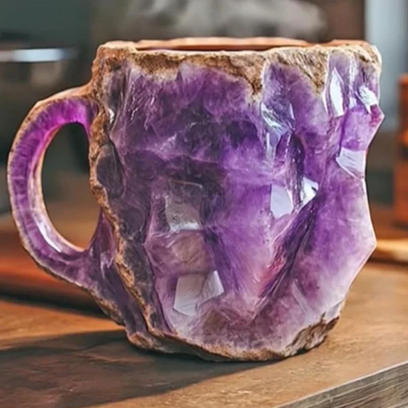 Coffee Mug Crystal Quartz Glass 200ml Decorative Cup