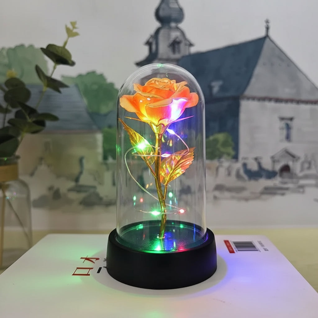 Artificial Rose Valentines Eternal LED Light Flower