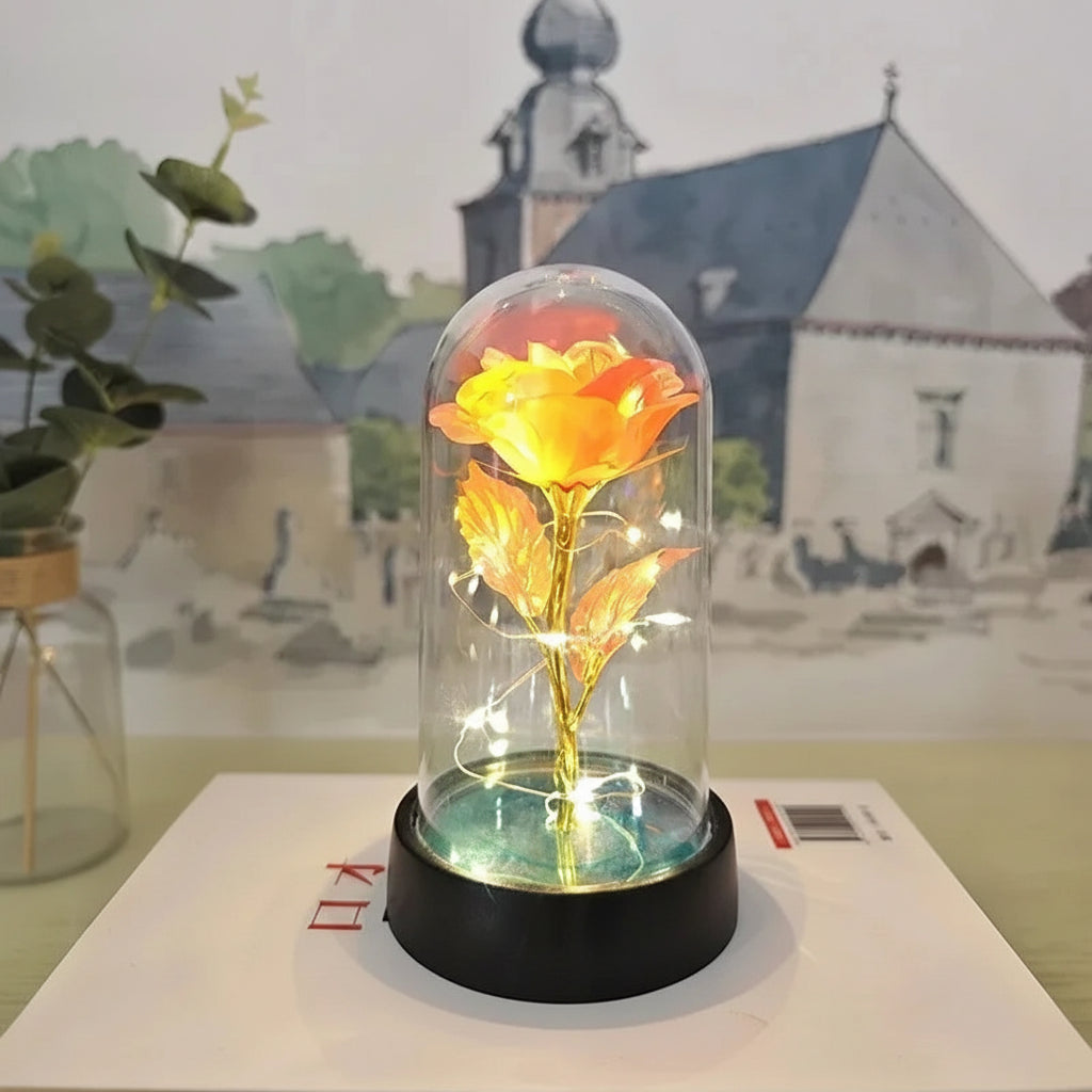 Artificial Rose Valentines Eternal LED Light Flower