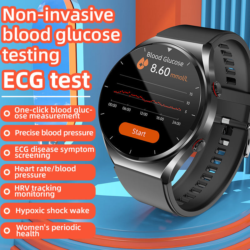 Smartwatch Health Tracker with ECG, Blood Sugar & Heart Rate Monitor