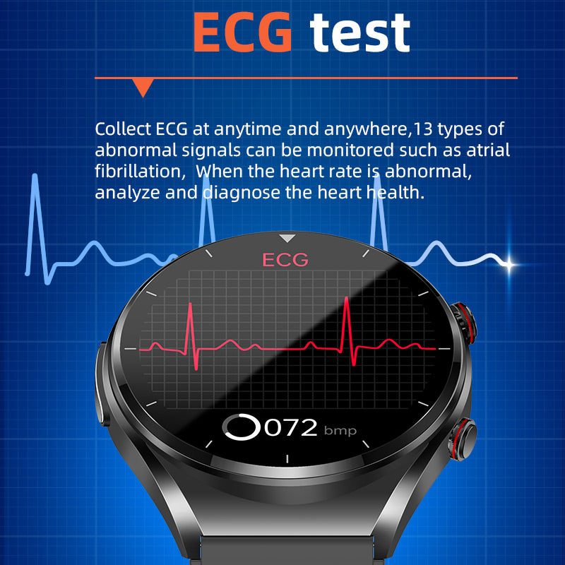 Smartwatch Health Tracker with ECG, Blood Sugar & Heart Rate Monitor