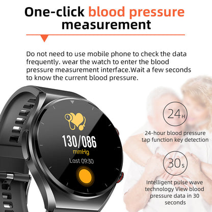 Smartwatch Health Tracker with ECG, Blood Sugar & Heart Rate Monitor
