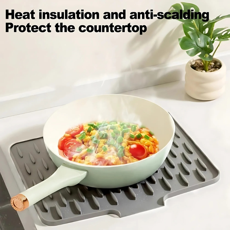 Drying Mat Dish Silicone Heat Resistant Kitchen Countertop Protector