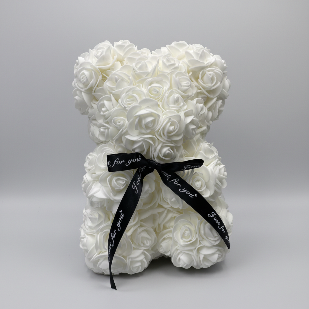 Roses Bear Shaped Figure Romantic Gift Her