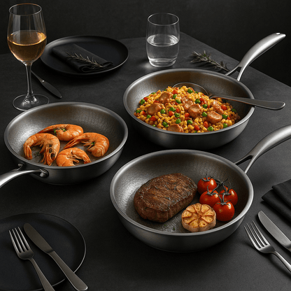 Titanium Frying Pan Nonstick-Free for All Heat Sources, Durable & Scratch-Resistant