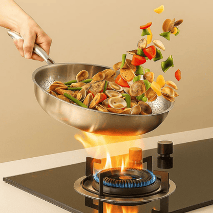 Titanium Frying Pan Nonstick-Free for All Heat Sources, Durable & Scratch-Resistant