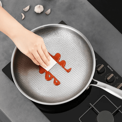 Titanium Frying Pan Nonstick-Free for All Heat Sources, Durable & Scratch-Resistant