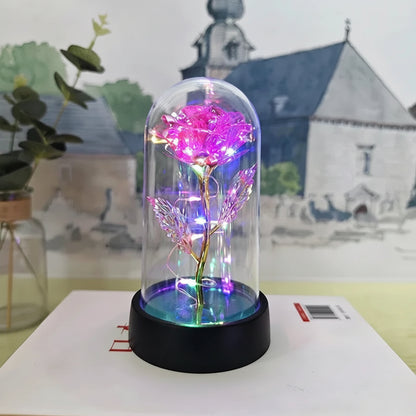 Artificial Rose Valentines Eternal LED Light Flower