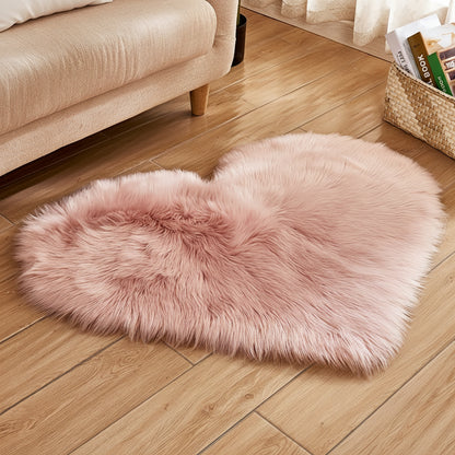 Plush Heart Shaped Mat Soft Decorative Mat Valentines