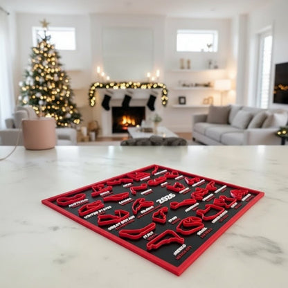 F1 Track Display Board | 3D Printed Season Layout