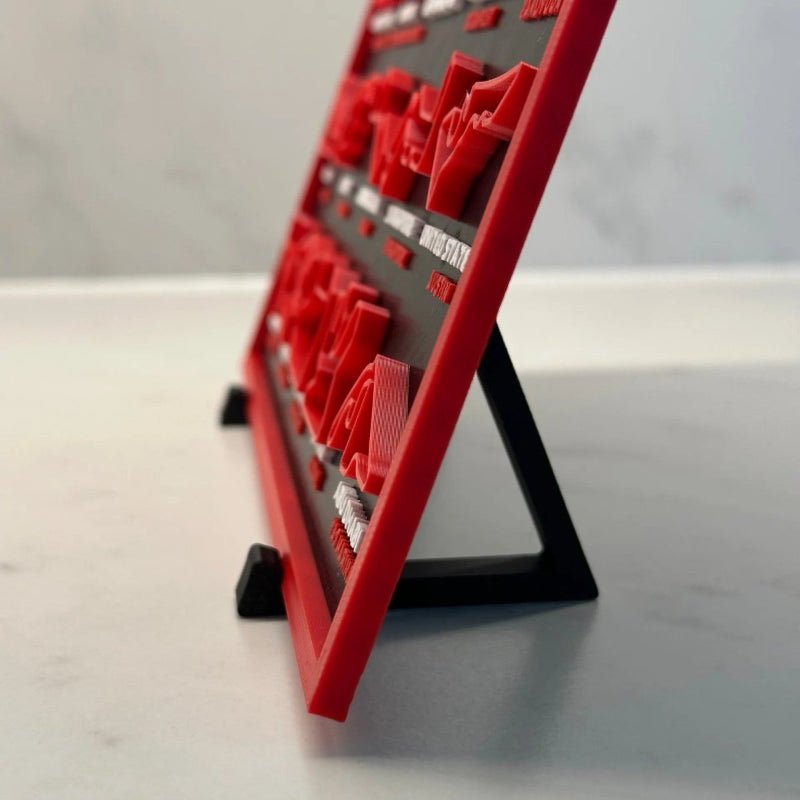F1 Track Display Board | 3D Printed Season Layout