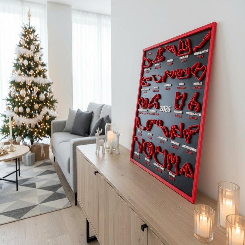 F1 Track Display Board | 3D Printed Season Layout