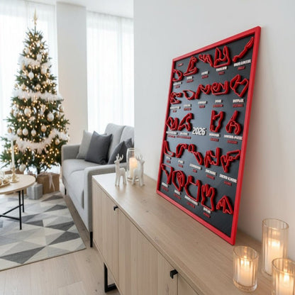 F1 Track Display Board | 3D Printed Season Layout
