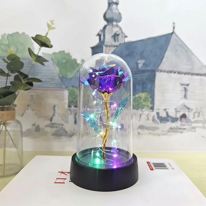 Artificial Rose Valentines Eternal LED Light Flower