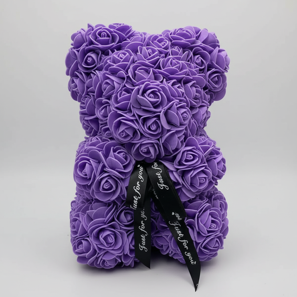 Roses Bear Shaped Figure Romantic Gift Her