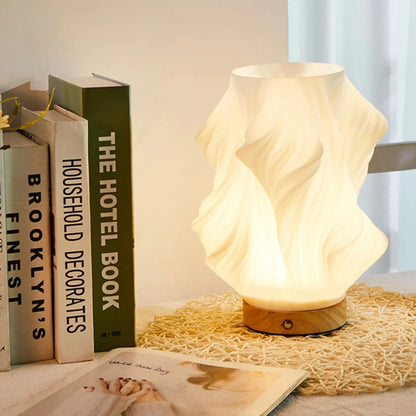 Serene Wavecrest Lamp | Modern Soft-Glow Table Light