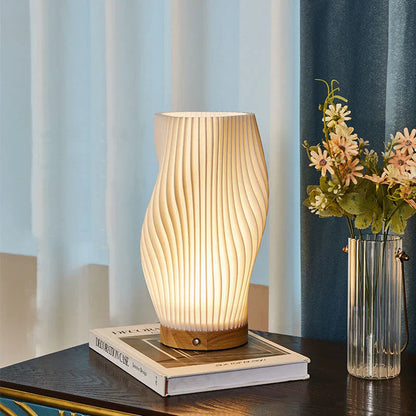 Serene Wavecrest Lamp | Modern Soft-Glow Table Light