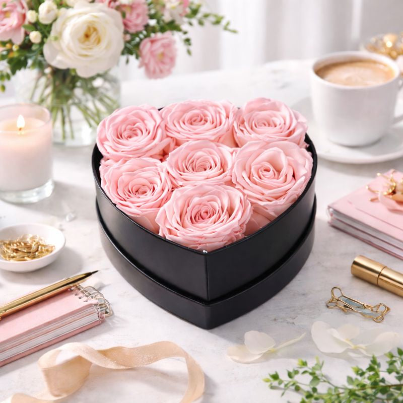 Preserved Flowers Rose Valentines Gifts Women Romantic