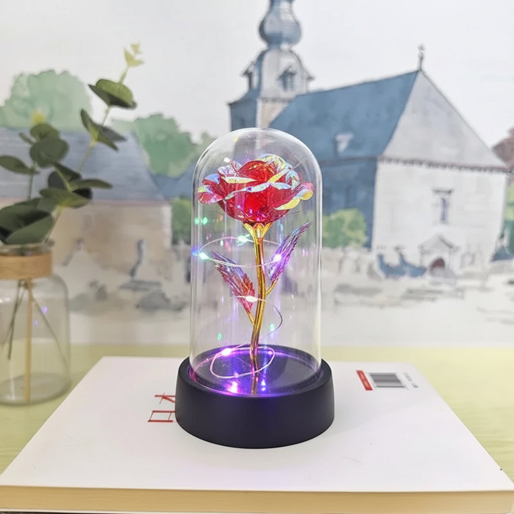 Artificial Rose Valentines Eternal LED Light Flower