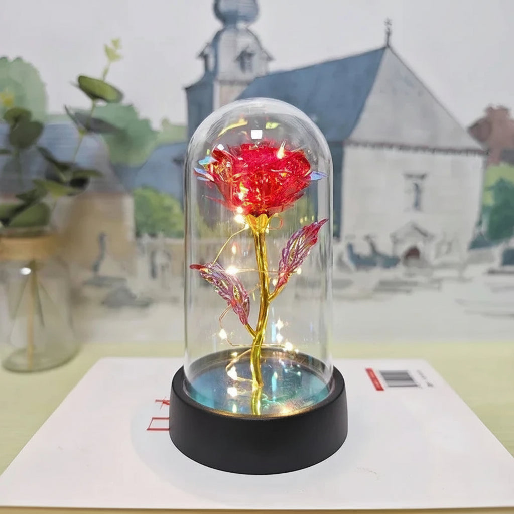 Artificial Rose Valentines Eternal LED Light Flower